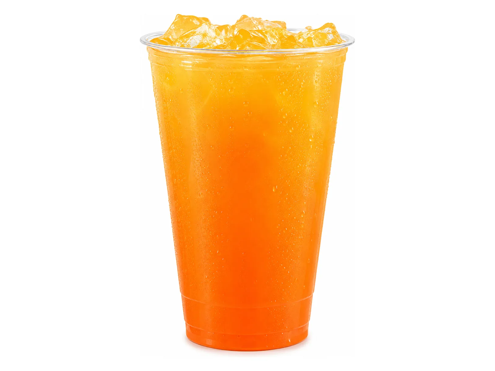 Belly Buster, a bright red high-protein snack drink over ice