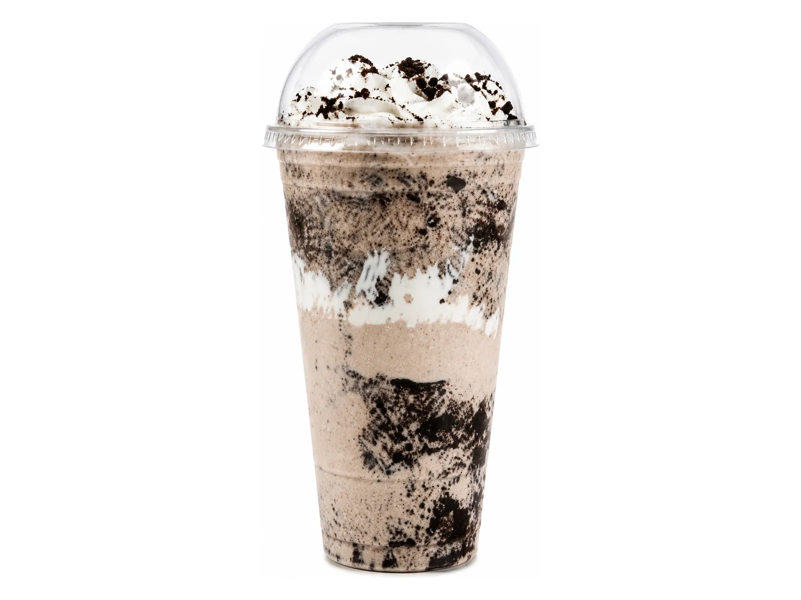 Mini Oreo kids' shake layered with cookie crumbles and whipped cream